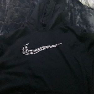 Brand new hoodie, black with white nike logo